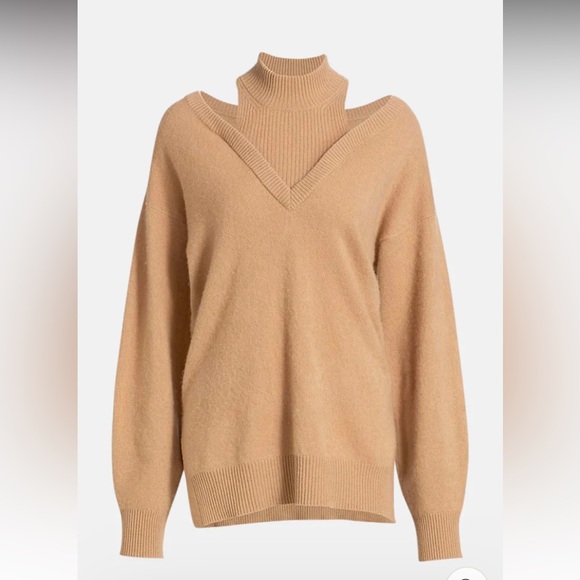 Naadam black cashmere cutout turtleneck sweater - Picture 2 of 7